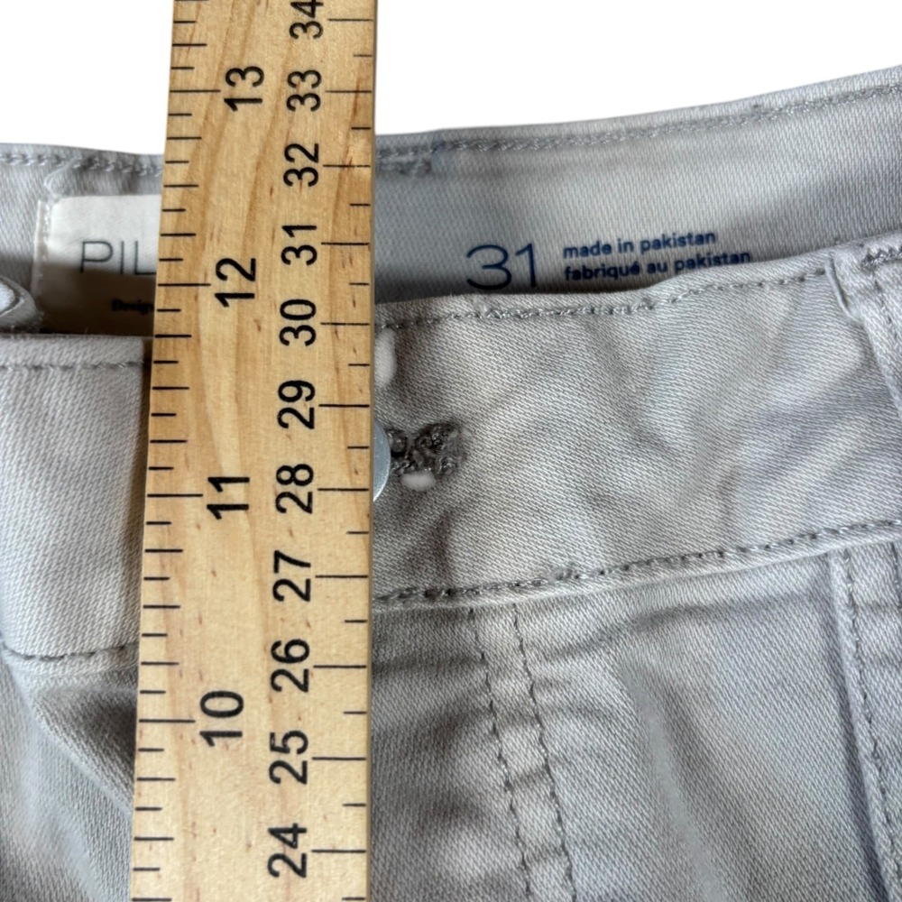 Pilcro Wide Leg Pants Womens 31 Gray Flare Utility Boho festival Anthropologie - Picture 5 of 9